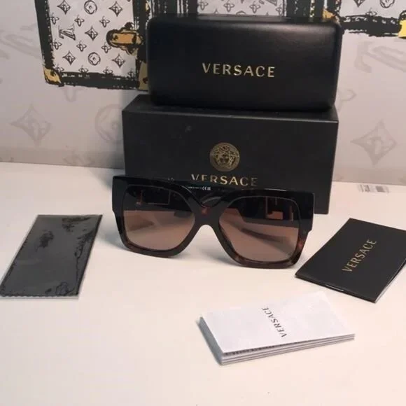 NEW AUTHENTIC Versace Tortoise Shell Sunglasses VE4402 8788 display picture 2